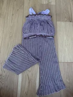 knit planet チェック柄セットアップ 3Y