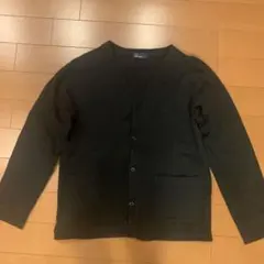 FRED PERRY 黒 Vネックカーディガン L
