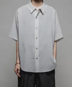 新品✨ Casper John バリアス ルーズ シャツ シアー ライトグレーのサムネイル