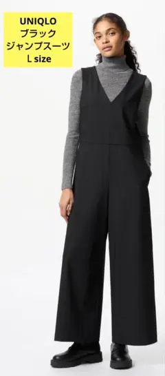 ブラック ジャンプスーツ Lサイズ