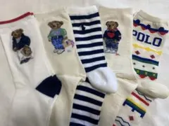 ポロラルフローレンのおしゃれなレディース用ソックス5足セット新品24〜26cm