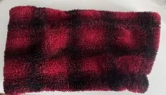 フリース ネックウォーマー 赤黒チェック