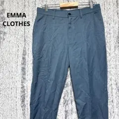 EMMA CLOTHES スラックス　ブルー　オフィスカジュアル　Lサイズ