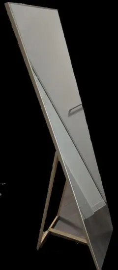 超美品】ノンフレームスタンドミラー ホワイト 150x30cm。 - メルカリ
