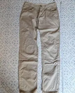 COMME CA ISMベージュ コットン チノパンL