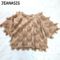 JEANASIS フリンジデザイン 半袖カットソー ベージュのサムネイル