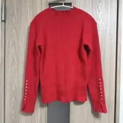 Rag Out ボートネックセーター【赤】 Mサイズ