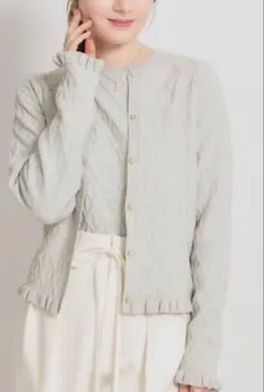【新品未使用】クチュールブローチ♡ダイヤ柄カーディガンのサムネイル