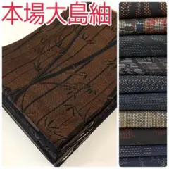 【TAMA屋】全て正絹 全て本場大島紬 泥大島紬 まとめ売り10点TM 2533
