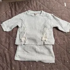 petit main プティマイン セットアップ 90 ワッフル グレー