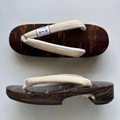 下駄 のめり千両 神戸 約23.5cm 胡麻竹 希少品 レア メンズ 男性用 