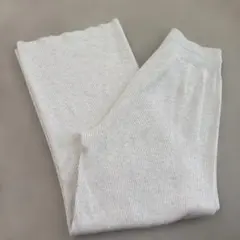 ユニクロ UNIQLO ウォッシャブルニットリブパンツ アイボリー Lサイズ