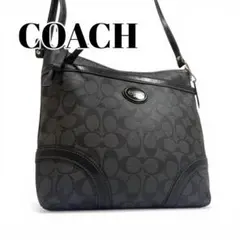 COACH コーチ シグネチャー ショルダーバッグ PVC レザー レディース