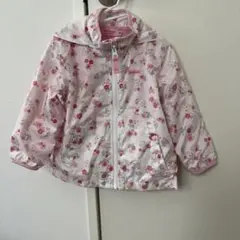花柄フード付き ライトアウター 90