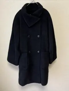 BON PLAN TOKYO アンゴラ100%Pコート　ロング丈　ブラックのサムネイル