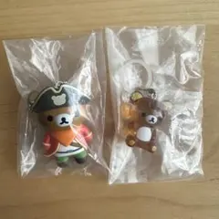 サンエックス リラックマ クリアマスコットチャーム フィギュアキーチェーン 2点