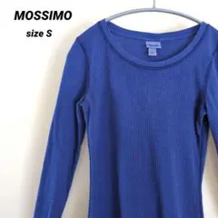 MOSSIMO モッシモ リブ編み 長袖 シャツ S ブルーのサムネイル