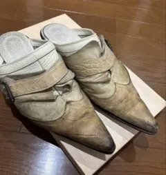 TORNADO MART 00s crushed leather shoes - メルカリ