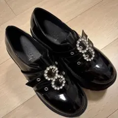 d*9様 限定値下げ！MIU MIU♡パテントビジューローファー - メルカリ