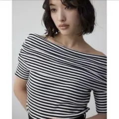 【新品未使用】AZUL by moussyオフショルダーリブトップス