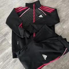 adidas ジャージ上下セット 黒/赤