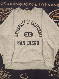 チャンピオン リバースウィーブ 90s 刺繍タグ 3段プリント サンディエゴ