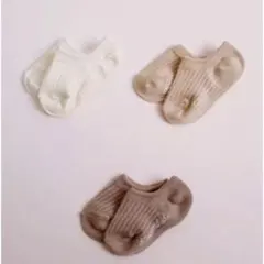 【新品】9-11cm ベビー赤ちゃん靴下 3足組 韓国子供服滑り止め付き