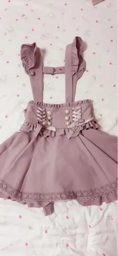 LIZLISA レースアップコルセットライクスカパン ピンク - メルカリ