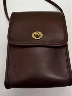 754 オールドコーチ ブラウン ターンロック レザー ショルダー 9755