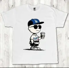 チャーリーブラウン ドジャース MLB 白 Tシャツ XL