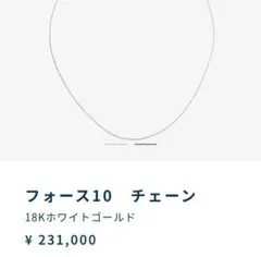 フォース10 18Kホワイトゴールド ネックレス