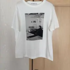 Liyoca フォトプリント 半袖Tシャツ ホワイト