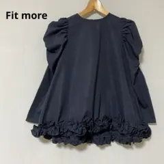 Fit more 裾フリルギャザースリーブブラウス　ブラック　フリーのサムネイル