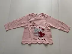【新品未使用タグ付】ケーピー KP長袖 Tシャツ ピンク バレンタイン 80cmのサムネイル