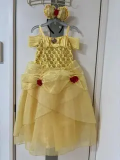 美女と野獣 ベル 130★ディズニーストアドレス　プリンセスリボンカチューシャ付