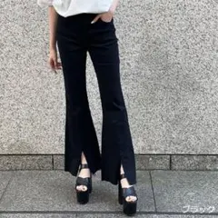 GORGE 前スリットフレアーパンツ パンツ・ズボンのサムネイル