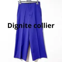 Dignite collier シェルタリングワイドパンツ リネン混 パープル