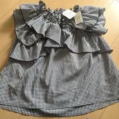 tiptop フリルクロス2wayブラウス ギンガムチェック　新品