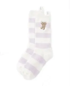 【新品タグ付き】エアリーモコベアボーダーソックス