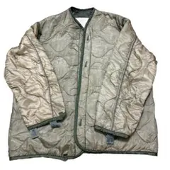 【ミリタリー】70s アメリカ軍　M65キルティングジャケットライナー　軍物　緑