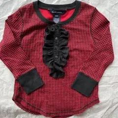 ポロラルフローレン　チェックボタン付きカットソー
