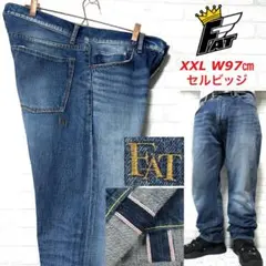 FAT 赤耳 セルビッジジーンズ デニムパンツ 刺繍ロゴ コーデュロイ 切り替えのサムネイル