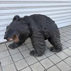 ジェフ・フレミング ビッグスカイ 手彫り木製クマ像彫刻 アンティーク
