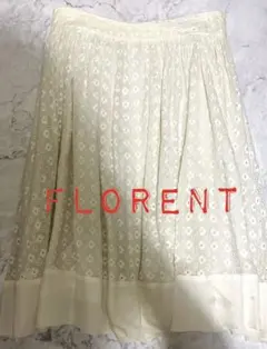 【レア】FLORENT フローレント　ガーゼレース　ギャザースカート　ホワイトのサムネイル