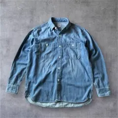 エドウィン　ワークシャツ　デニム　メンズ　長袖　ダンガリー　ウエスタン　Mサイズ