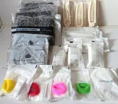 【ホテルアメニティセット】ボディタオル7点・折りたたみコーム3点・他 セット