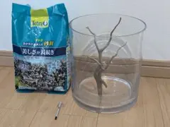 【全部セット】GEX グラスアクア シリンダー 流木　底砂ソイル　温度計付きのサムネイル