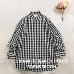 アーバンリサーチドアーズ ギンガムチェック ボタンダウン長袖シャツ 38