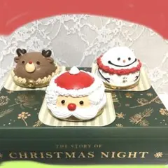 クリスマスBOOKとポッテリケーキサンタ、スノーマン、トナカイ
