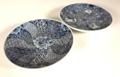 有田焼　幸麓窯　染付皿2点セット